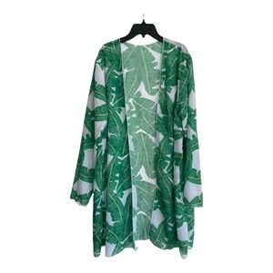 Shein Women's Kimono Swimsuit Beach Cover-Up Tropical Print Size Large